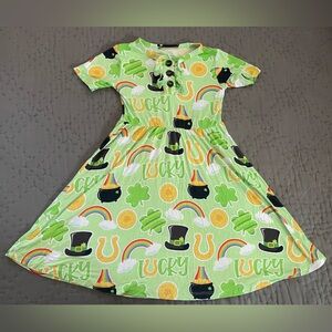 Gigi & Max Fallon Tutu Dress Viscose Bamboo St. Patrick’s Day Sz 4/5 Lucky Charm